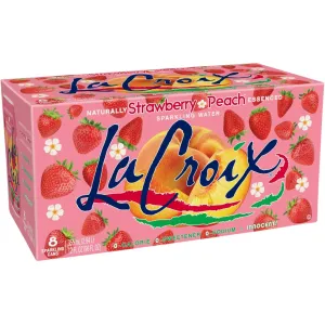 La Croix Sparkling Water - Strawberry Peach 8pk