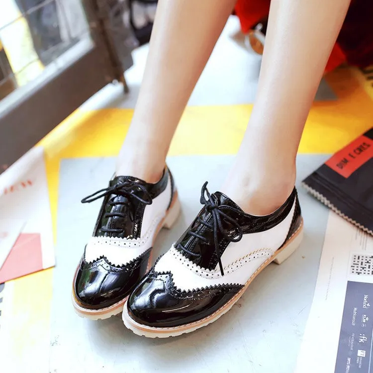 Lace Up Women Flat Oxford Shoes 1816