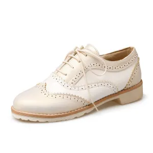 Lace Up Women Flat Oxford Shoes 1816