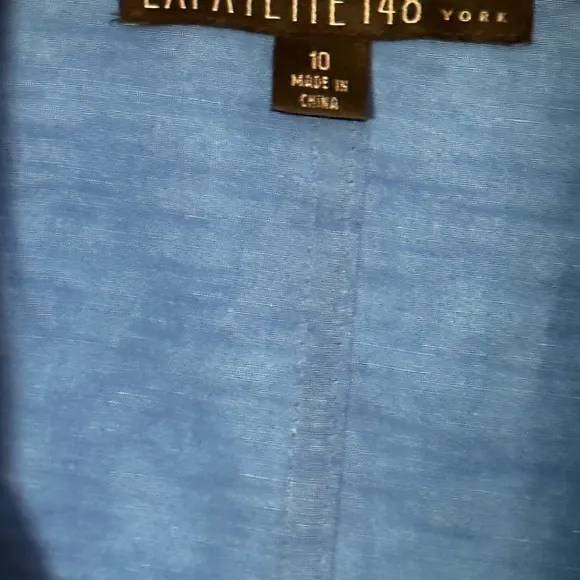 LAFAYETTE 148 Blue Blazer Coat Casual Double Zip size 10 Lightweight Gorgeous