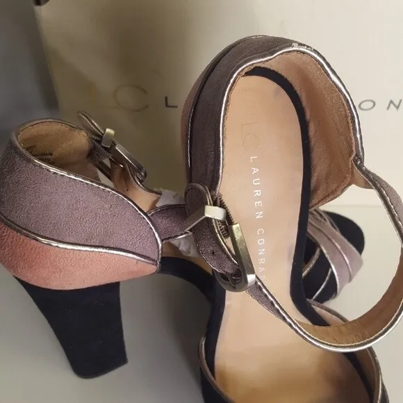 Lauren Conrad Dezi Peep Toe Heel Platform Shoe