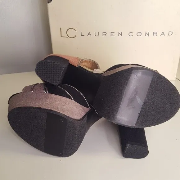Lauren Conrad Dezi Peep Toe Heel Platform Shoe