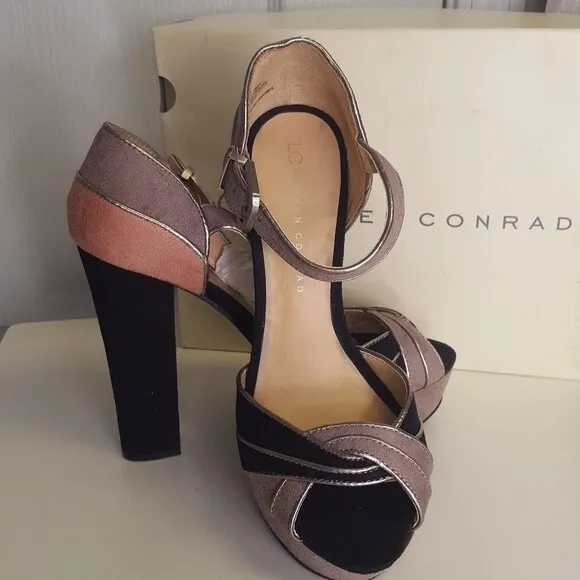 Lauren Conrad Dezi Peep Toe Heel Platform Shoe