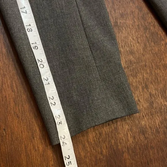 Lauren Ralph Lauren Wool Blazer Women 10 Lightweight Single Button Classic Gray