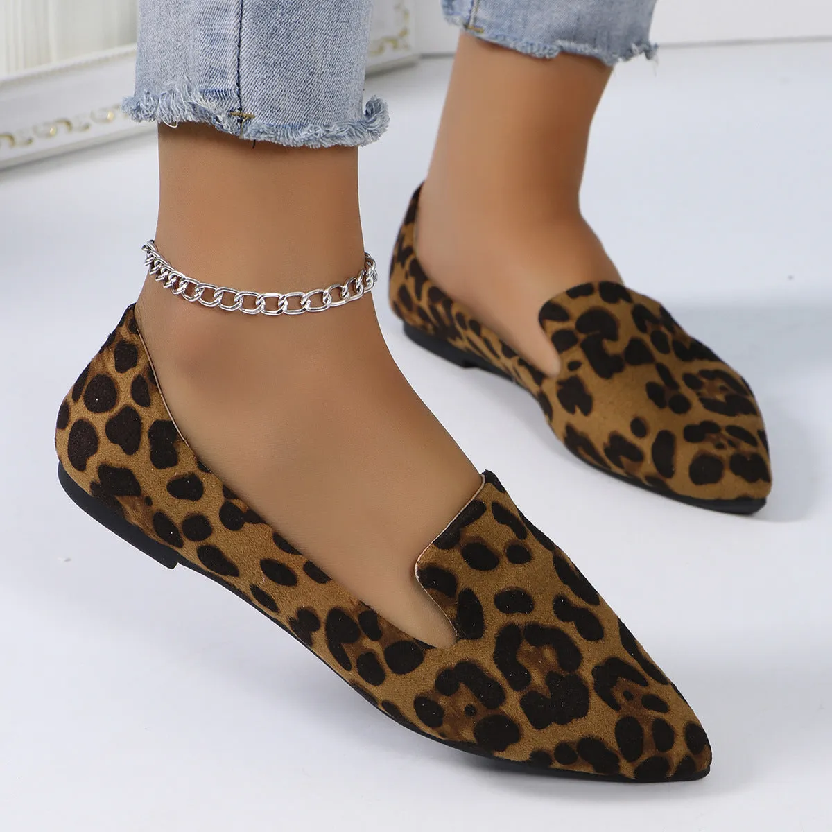 Leopard Print Flats