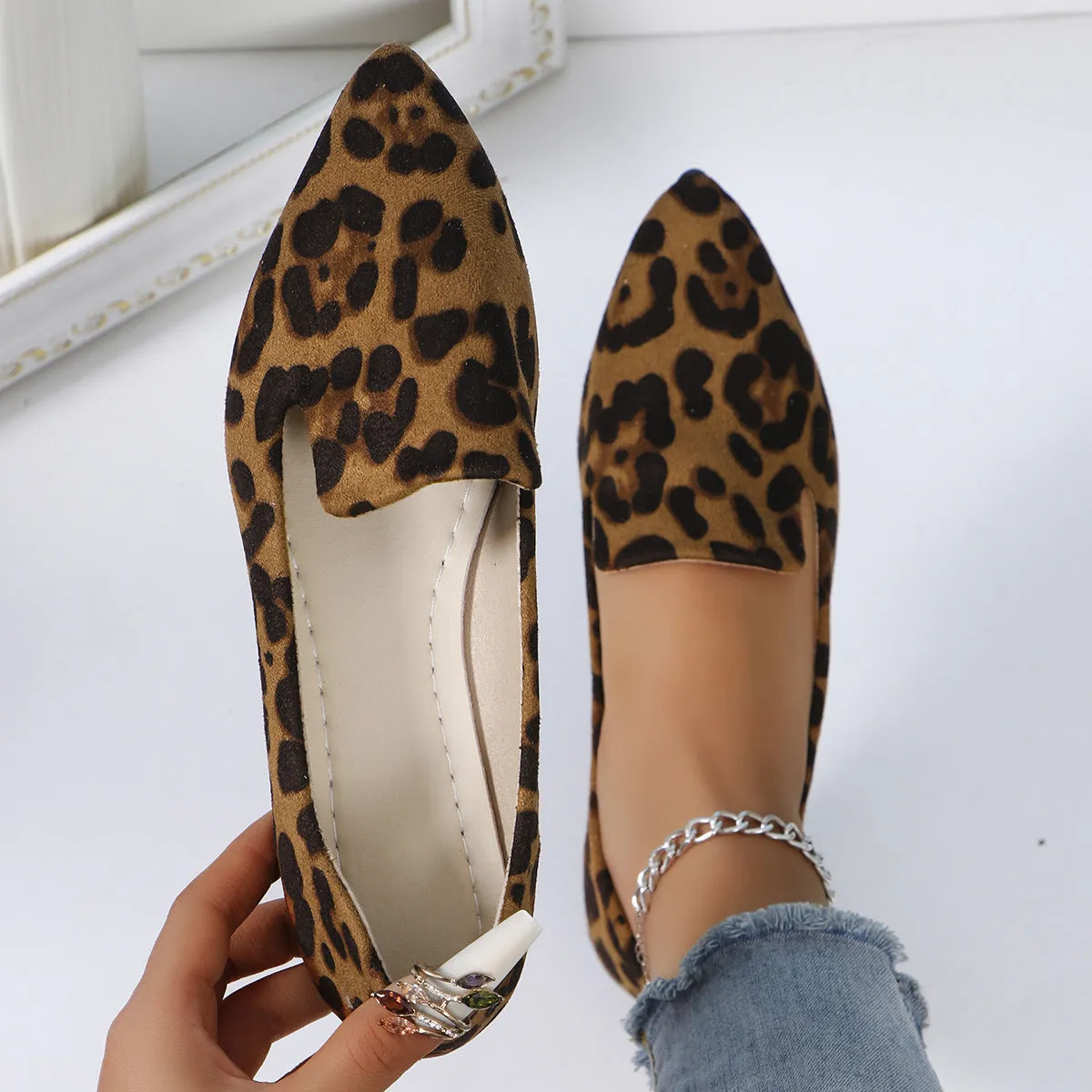 Leopard Print Flats