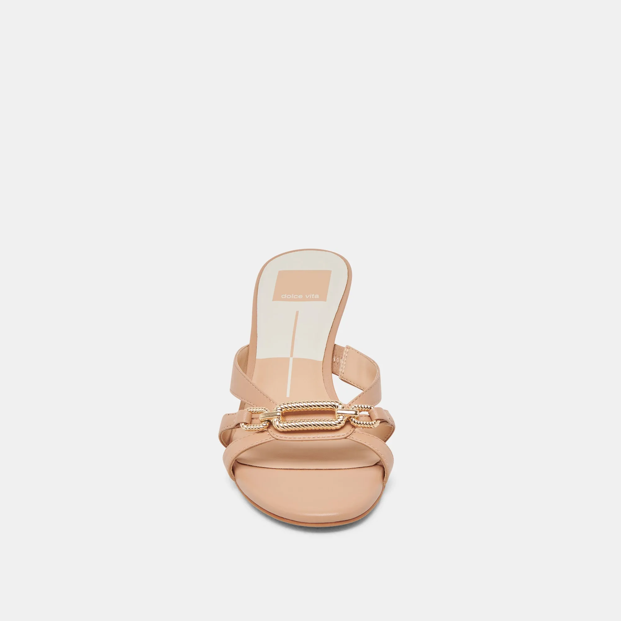 LERAH HEELS CAFE EMBOSSED LEATHER