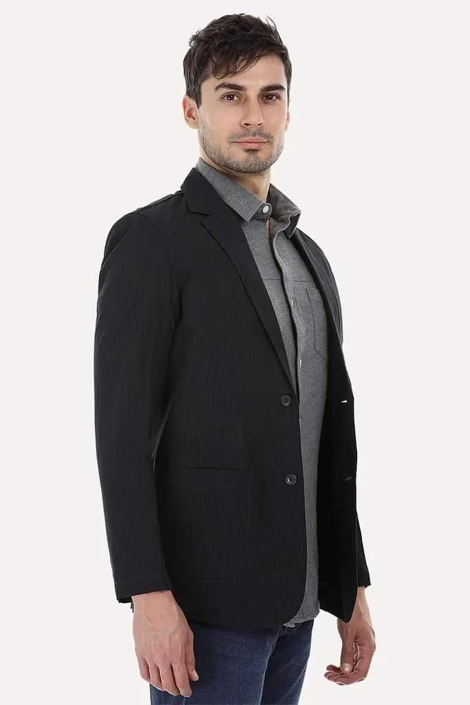 Lightweight Striped Casual Blazer