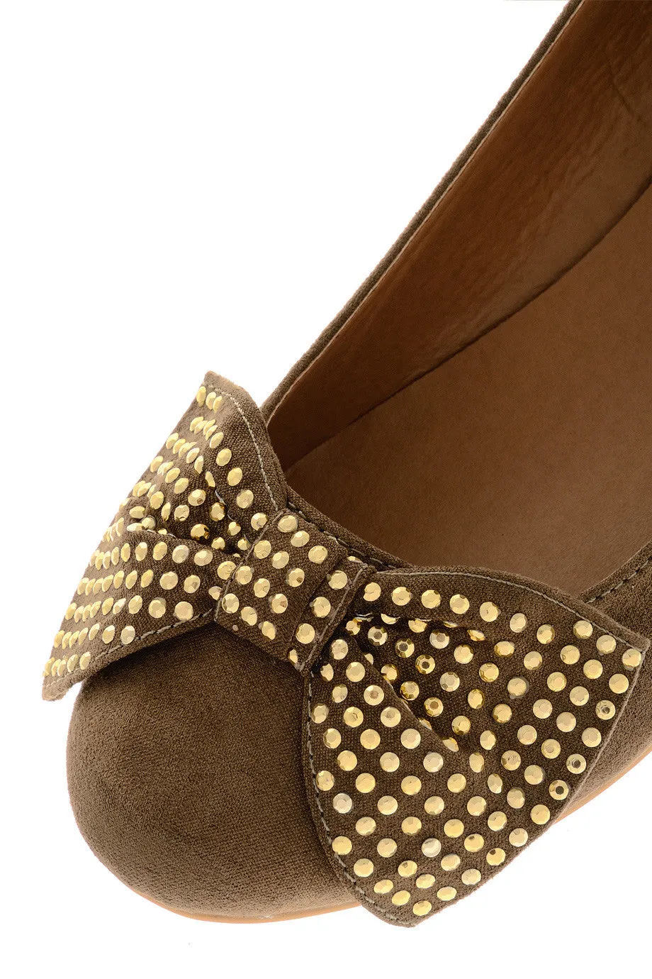 LILIANA Taupe Suede Shoes