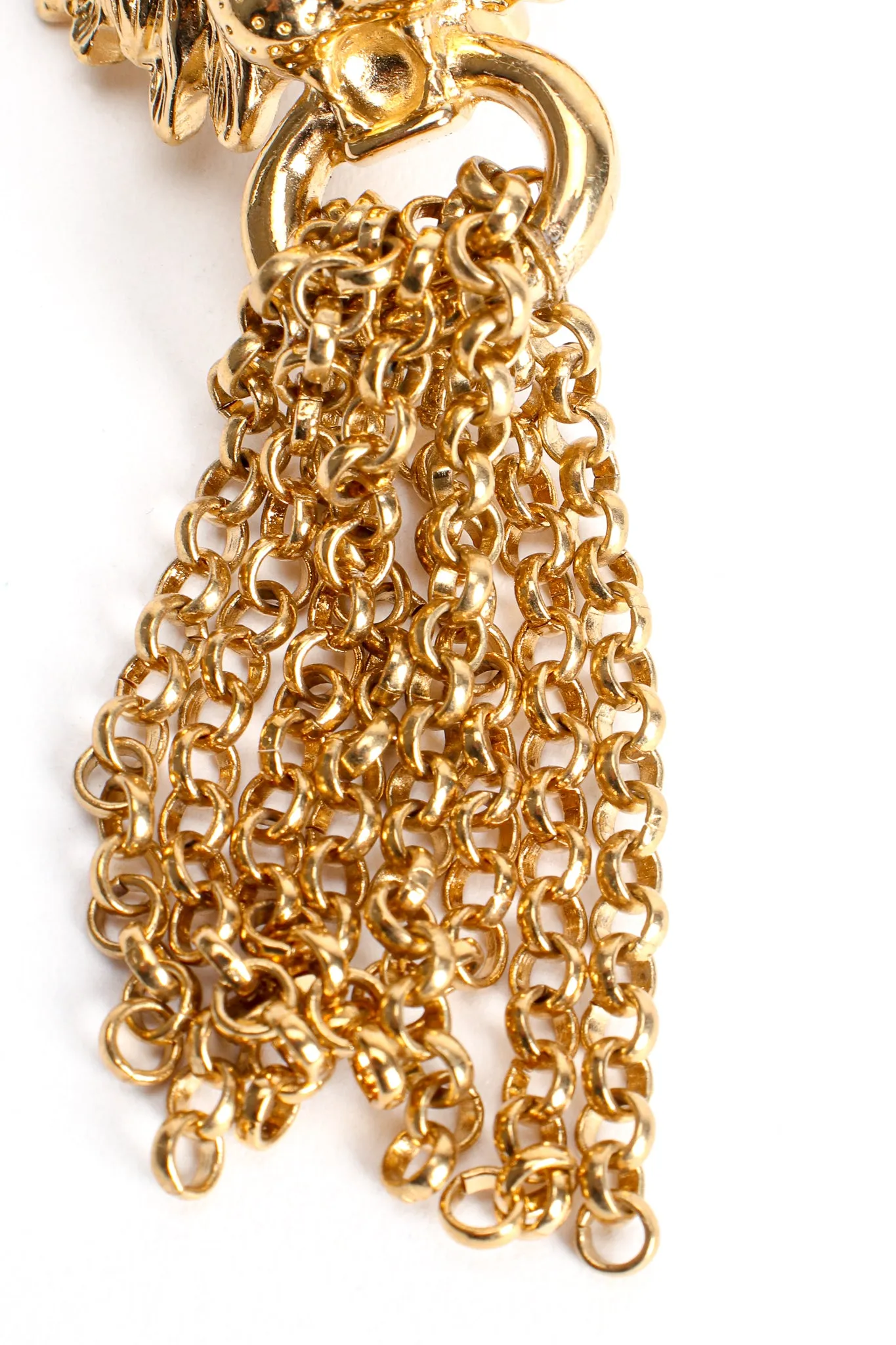 Lion Chain Tassel Earrings