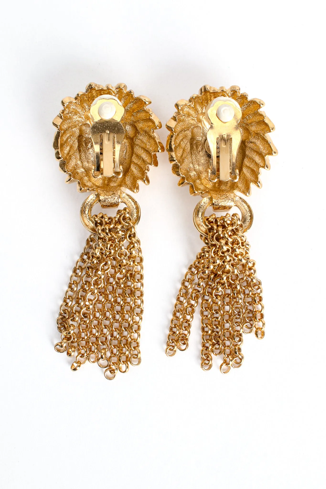Lion Chain Tassel Earrings