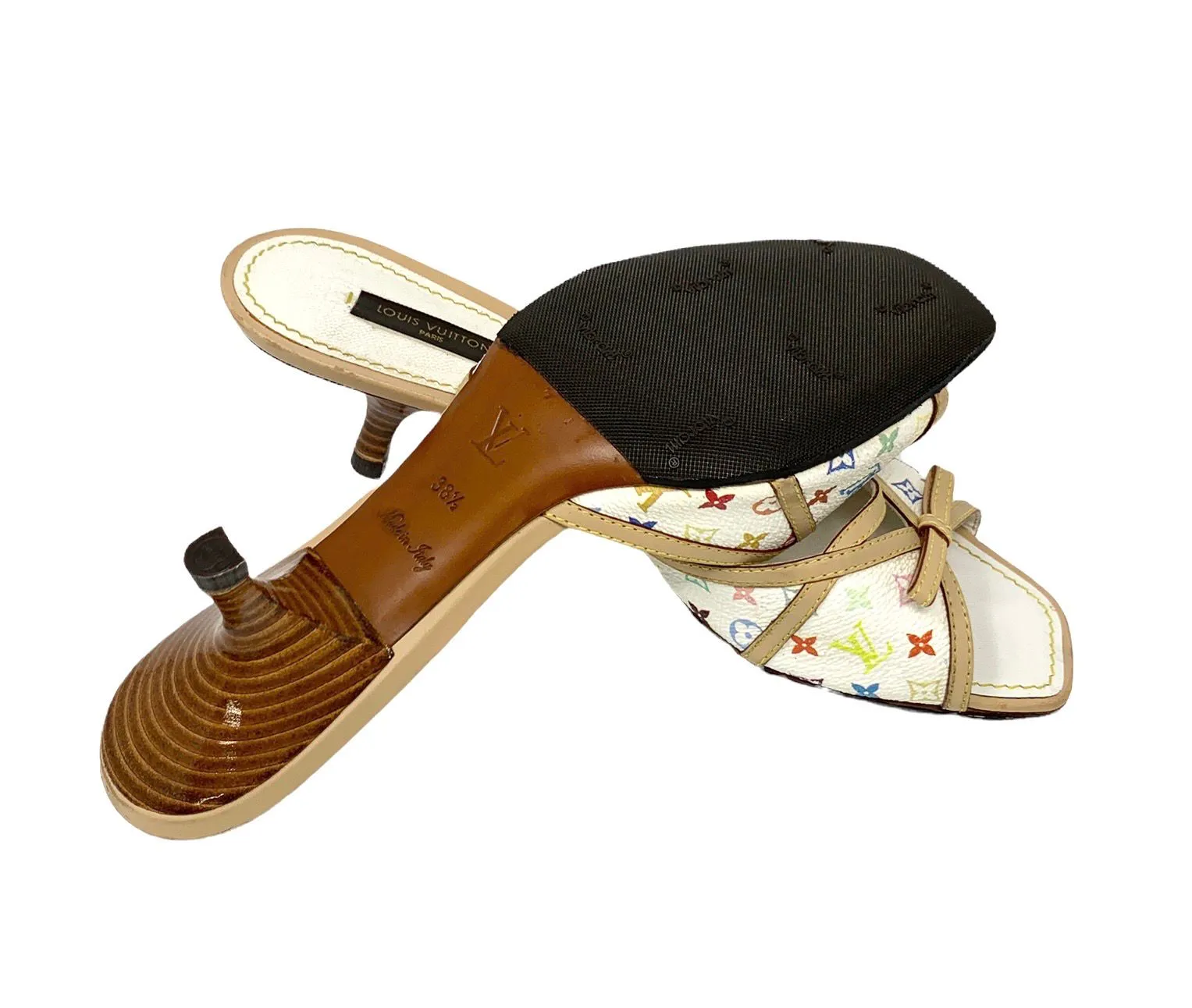 Louis Vuitton Multicolor Monogram Kitten Heels