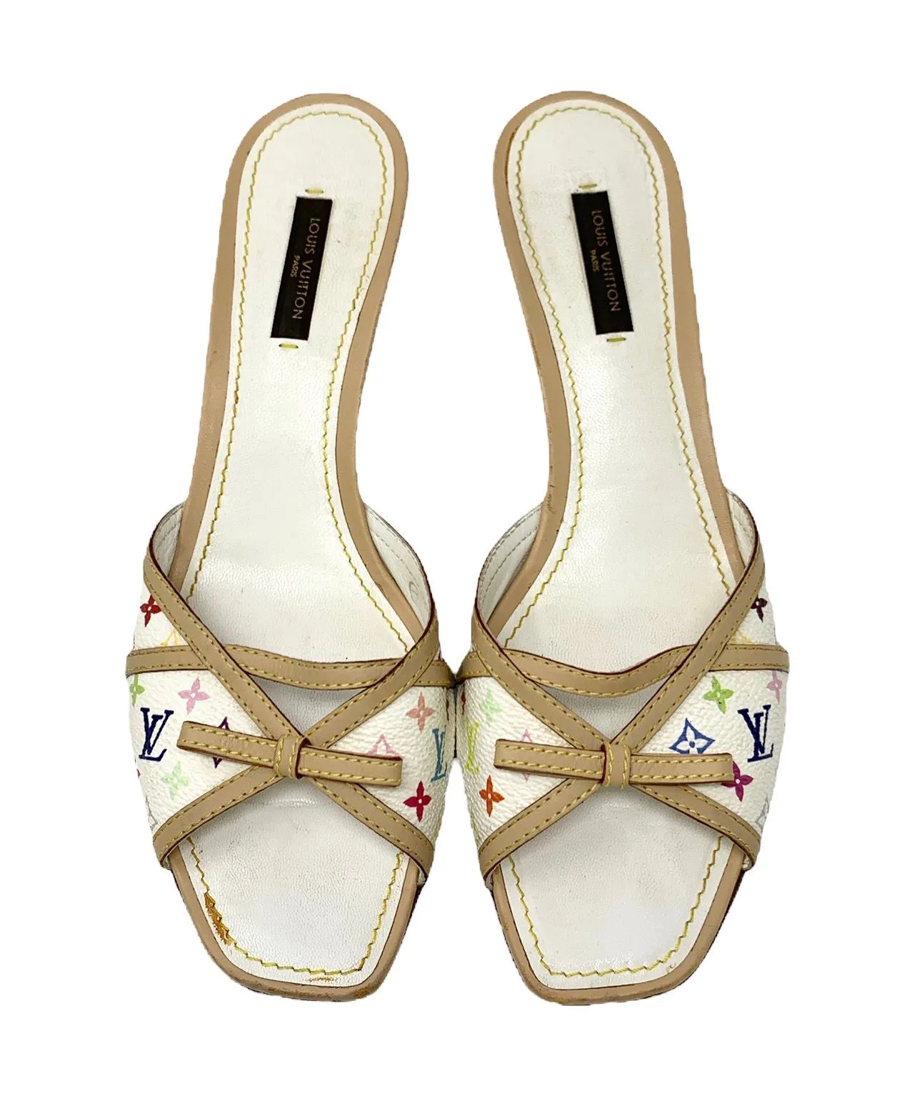 Louis Vuitton Multicolor Monogram Kitten Heels