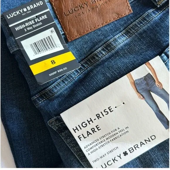 LUCKY BRAND HIGH - RISE FLARE 2 WAY STRETCH JEANS NWT
