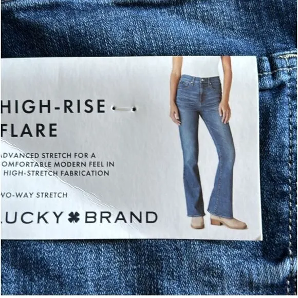 LUCKY BRAND HIGH - RISE FLARE 2 WAY STRETCH JEANS NWT