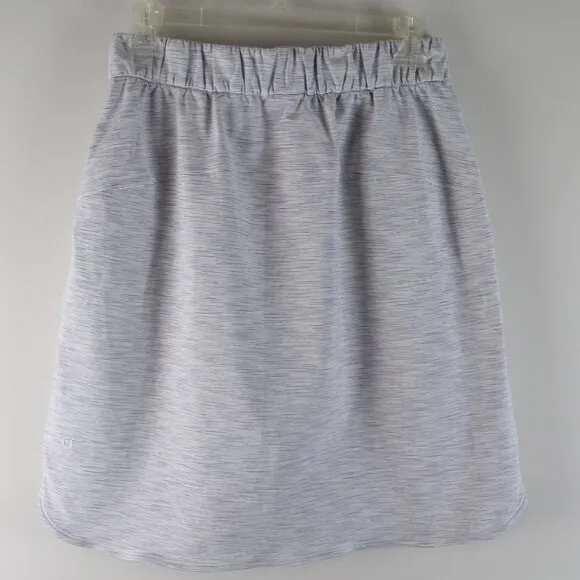 Lululemon On The Fly Wee Are From Space Nimbus Battleship Grey Mini Skirt 8