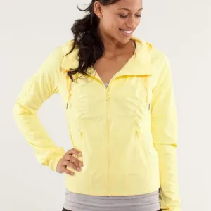 Lululemon Street To Studio Jacket Yellow Women’s Size 4 Hooded