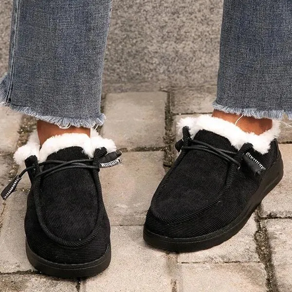 Lydiashoes Women Comfy Flat Heel Slip-On Boots