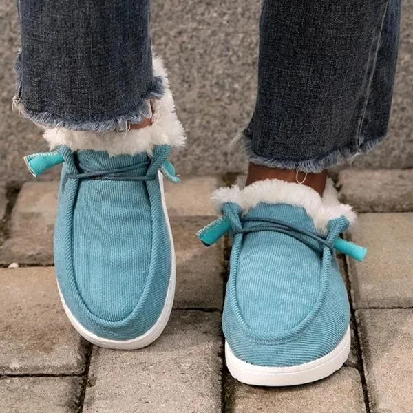 Lydiashoes Women Comfy Flat Heel Slip-On Boots
