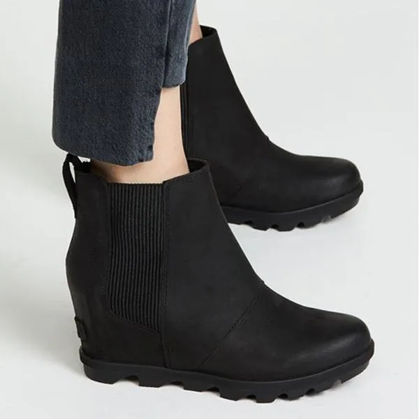 Lydiashoes Women Fashion Chelsea Wedge Boots