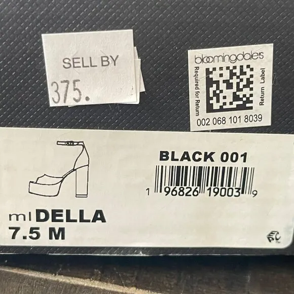 Marc Fisher Black Patent Leather Platform Heels Sz 7.5 NEW