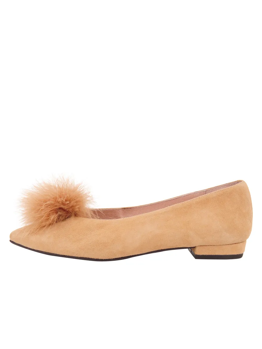 Maribou Feather Pouf Flat