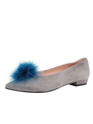 Maribou Feather Pouf Flat