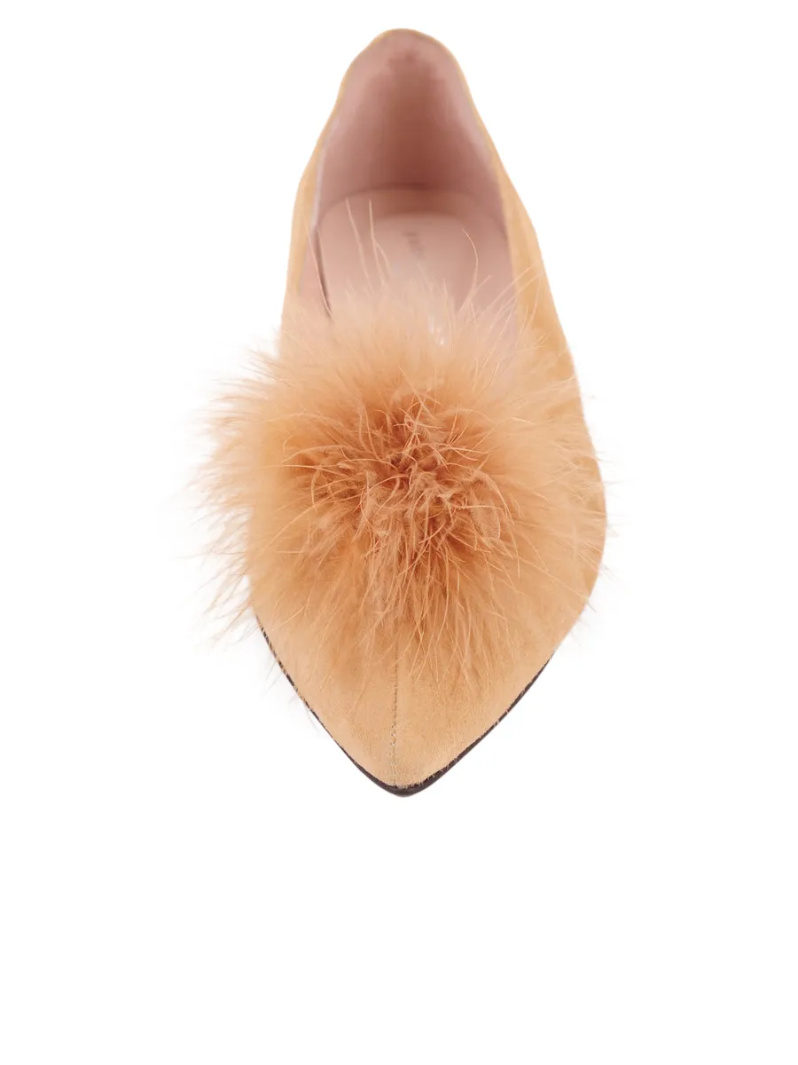 Maribou Feather Pouf Flat