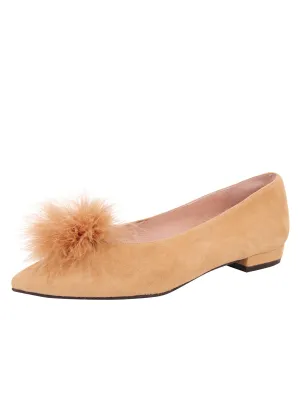 Maribou Feather Pouf Flat