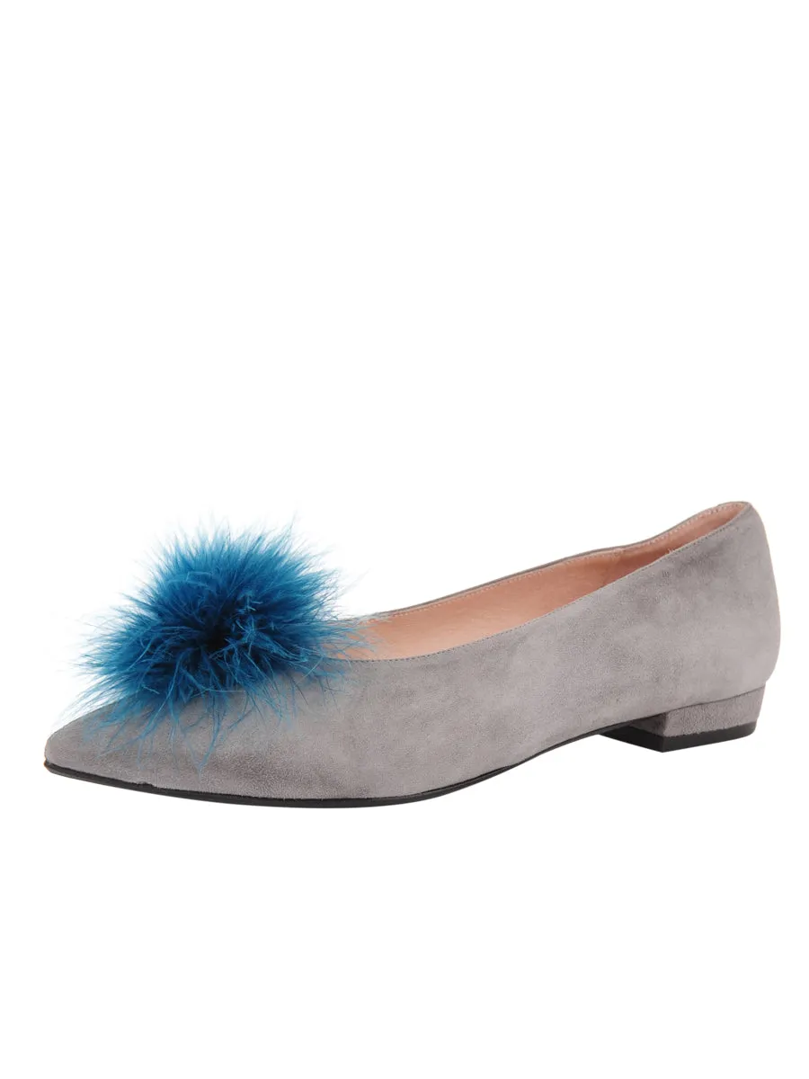 Maribou Feather Pouf Flat