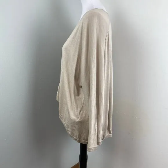 MaxMara Weekend Linen &amp; Silk Neutral Lightweight Cardigan Medium Casual