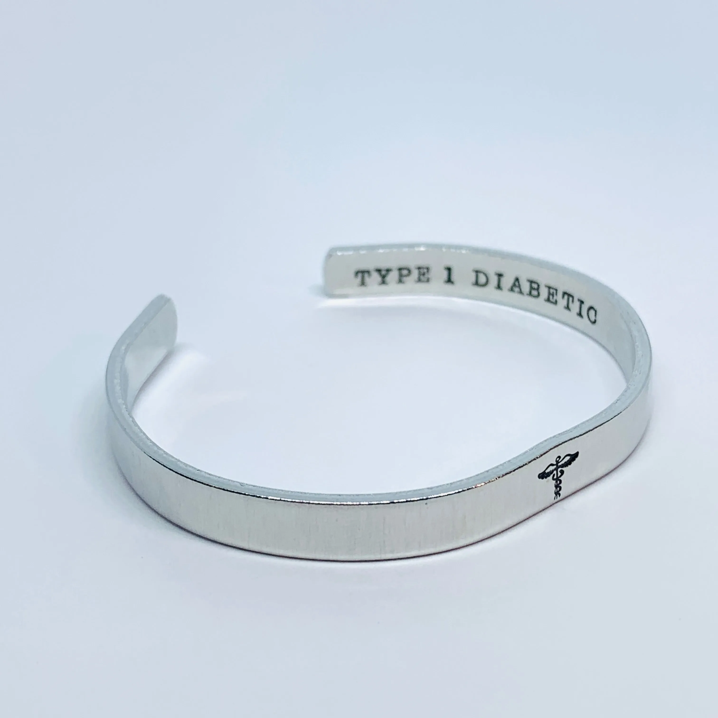 Medical Alert - Hand Stamped Cuff Bracelet