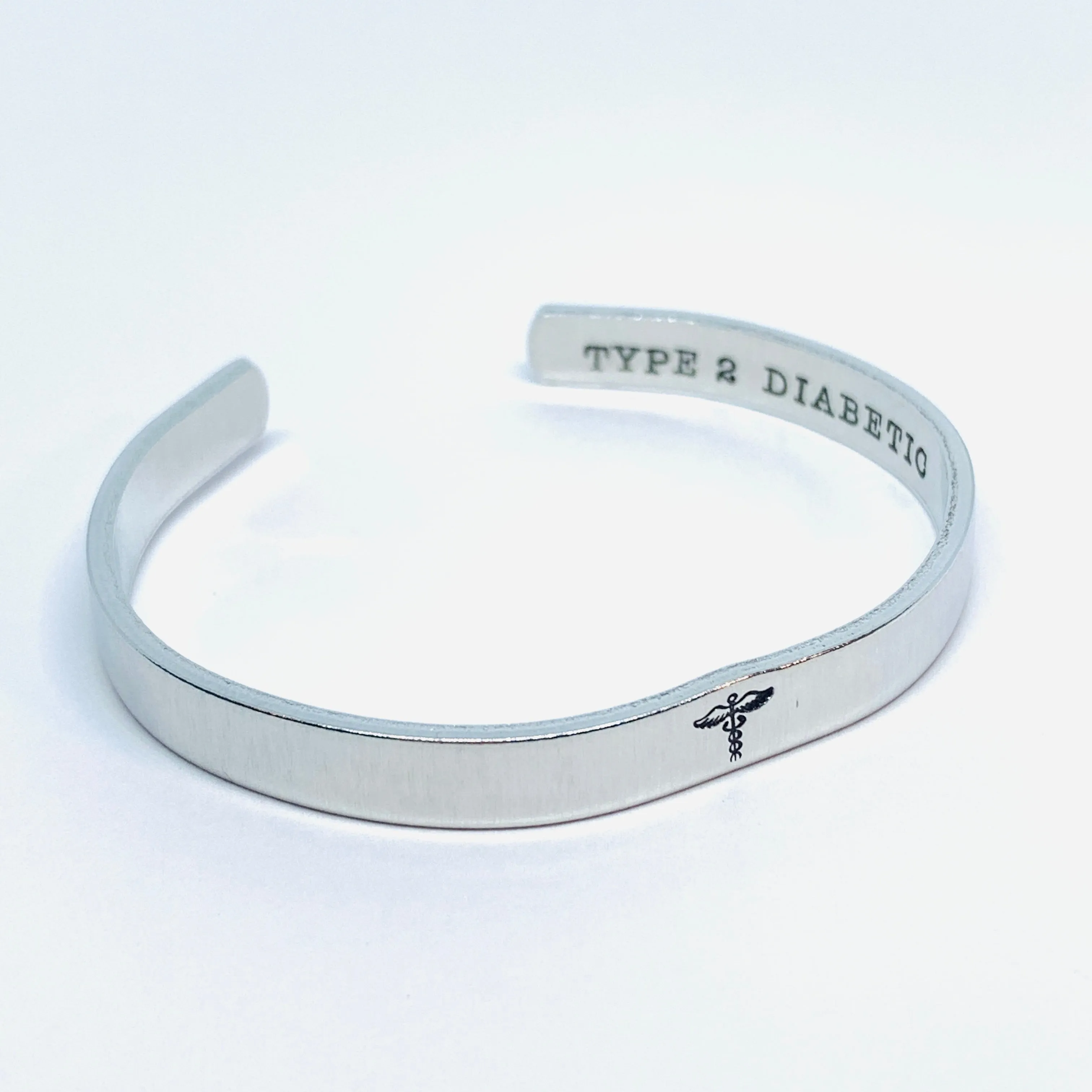 Medical Alert - Hand Stamped Cuff Bracelet