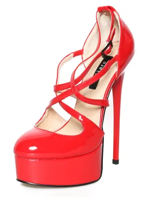 Medusa Red Skyscraper Heel Platform Pumps