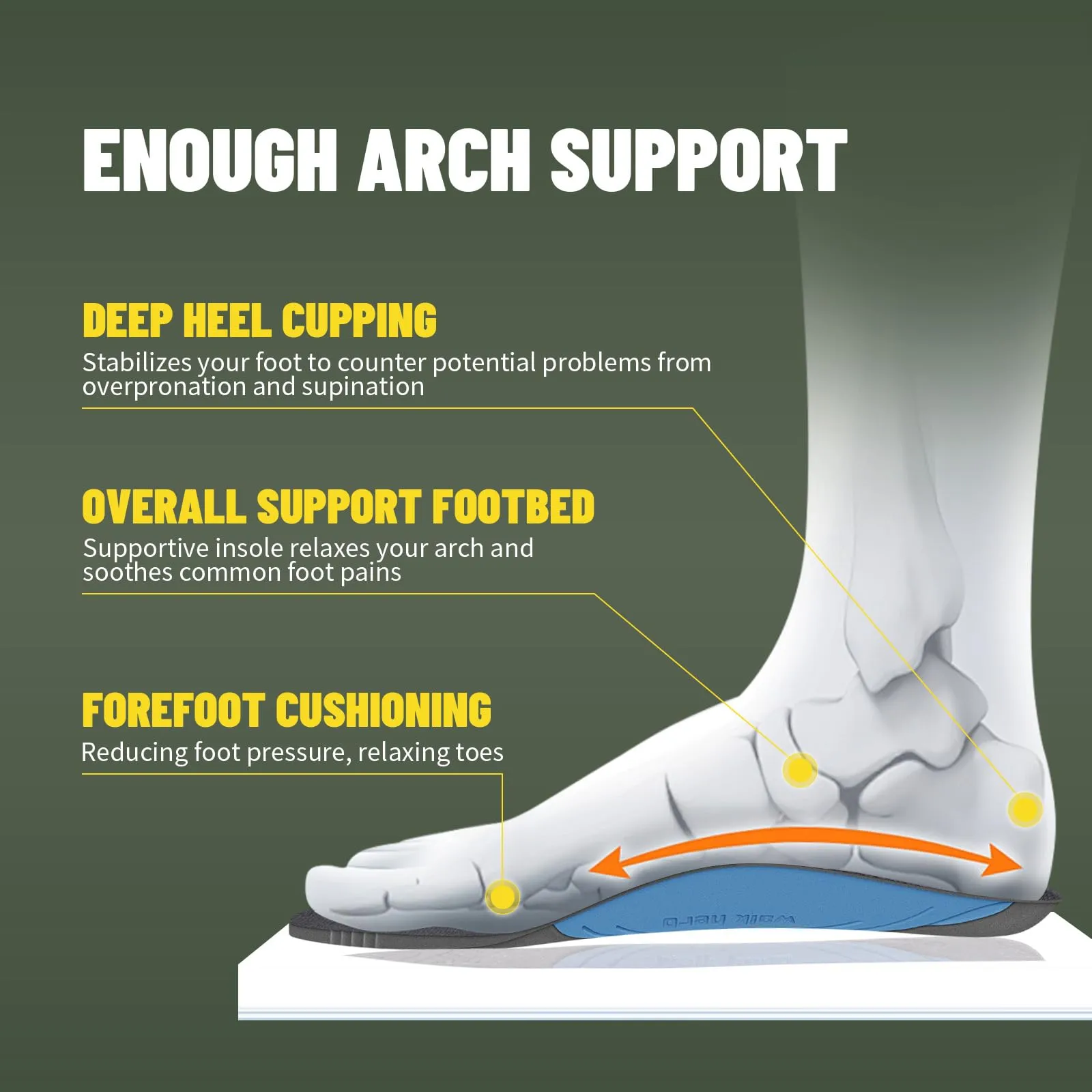 Men's Arch Support Wide Toe Box Shoes