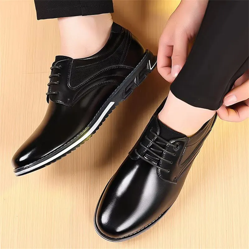 Men's Casual Lightweight Lace Up Rubber Sole Dress Shoes