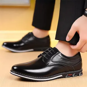 Men's Casual Lightweight Lace Up Rubber Sole Dress Shoes