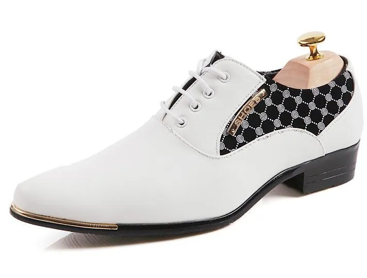 Men's Oxfords Casual Business Pointed Toe Leather Shoes
