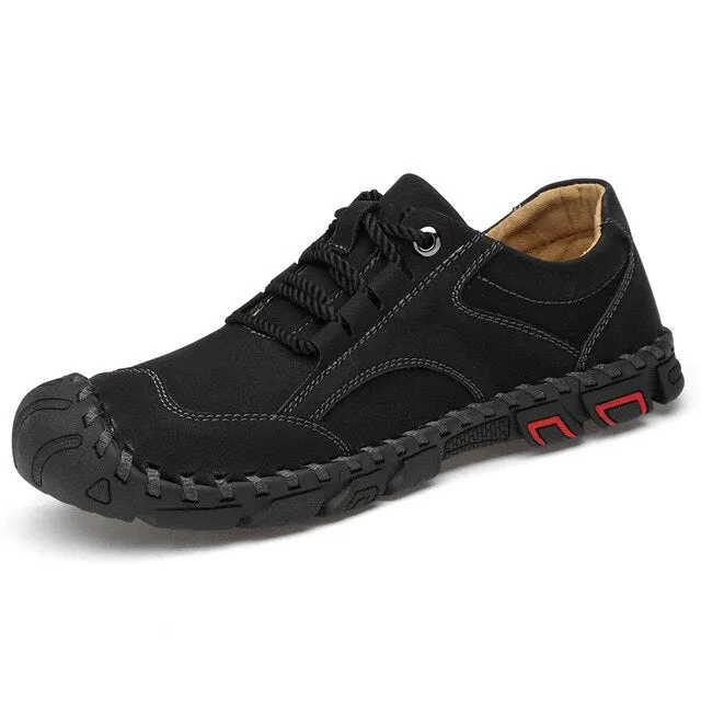 Men's Plus Size Handmade Casual Leather Shoes Fashion Lightweight Sports Shoes Travel Tide Shoes
