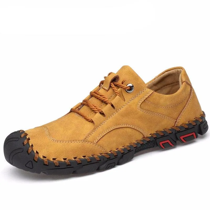 Men's Plus Size Handmade Casual Leather Shoes Fashion Lightweight Sports Shoes Travel Tide Shoes