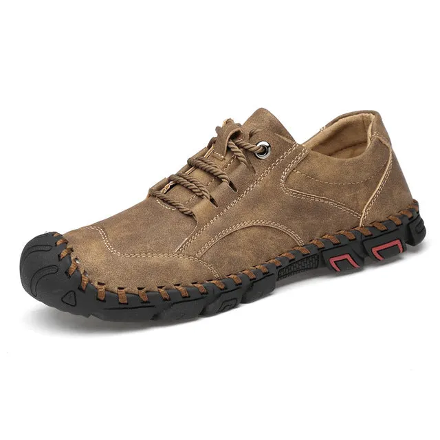 Men's Plus Size Handmade Casual Leather Shoes Fashion Lightweight Sports Shoes Travel Tide Shoes