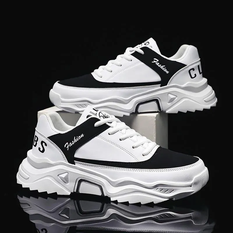 Men's Shoes Blue Lace Up Men's Casual Shoes Light Comfortable Shoes Walking Sneakers Daddy Shoes
