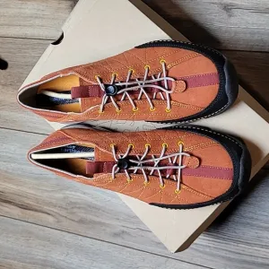 Mens Timberland EK FC Lite 5206R Orange Suede Leather Low Hiker Walking Shoes