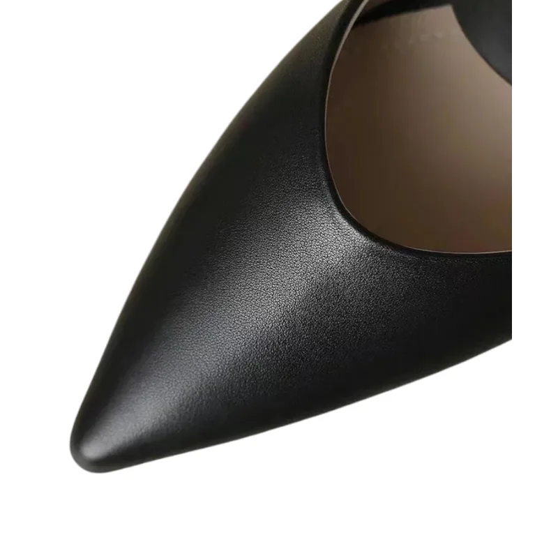 Merendy Ebard pointed toe slip-on minimalism kitten heels Mules