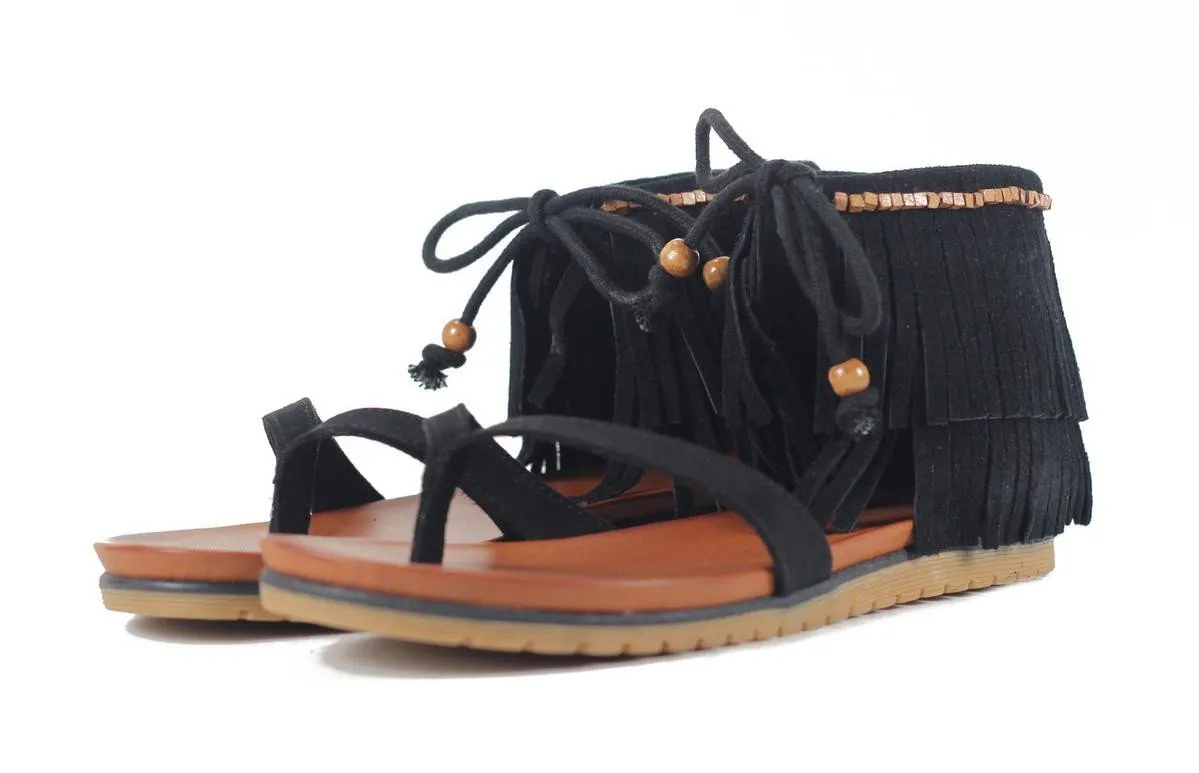 MIA Native Black Nova Suede Sandal Black