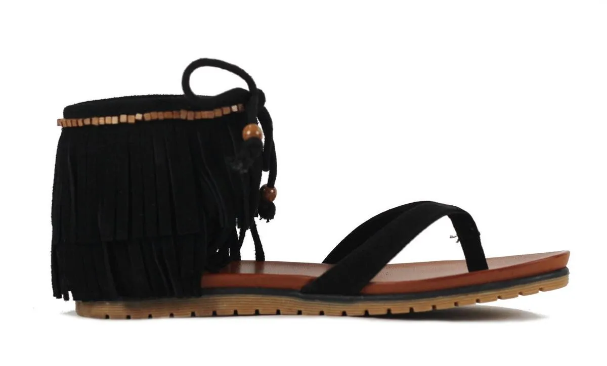 MIA Native Black Nova Suede Sandal Black