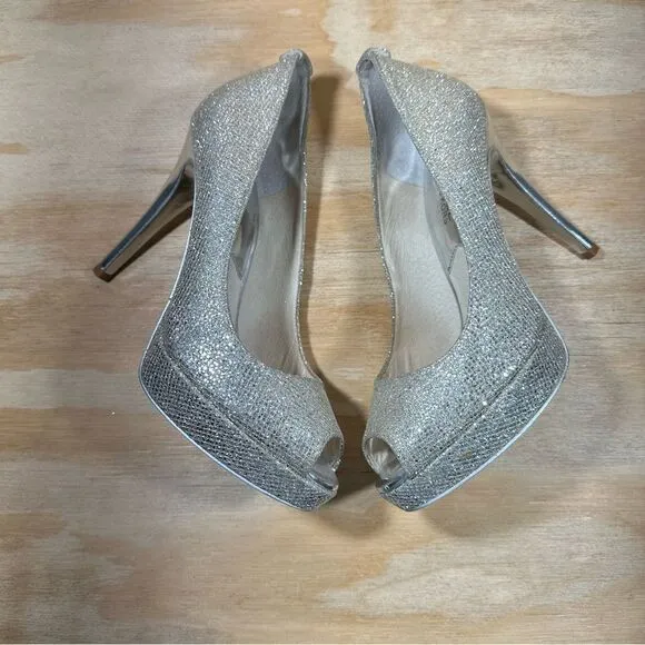 Michael Kors Erika Platform Glitter Heels Women’s Size 6