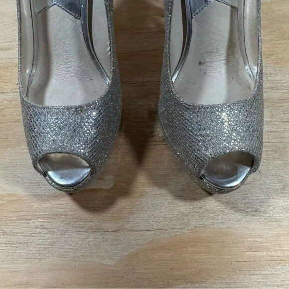 Michael Kors Erika Platform Glitter Heels Women’s Size 6