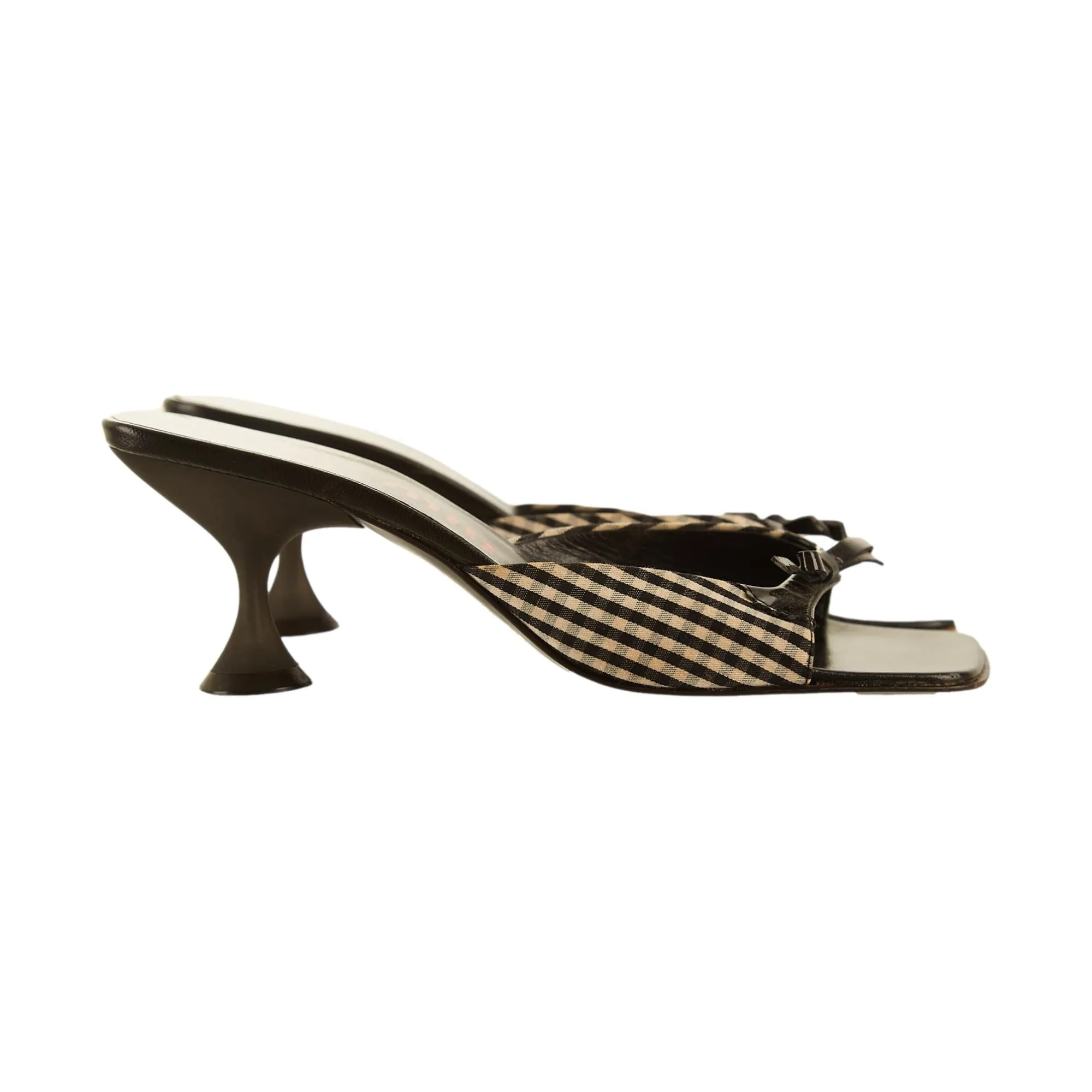 Miu Miu Gingham Kitten Heels