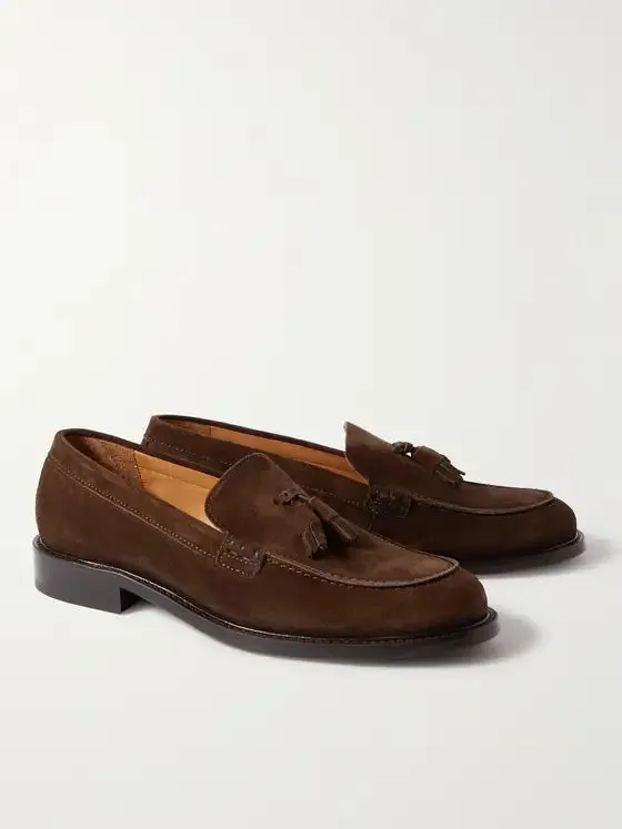 MR. PORTER
Tasseled Regenerated Suede by evolo® Loafers